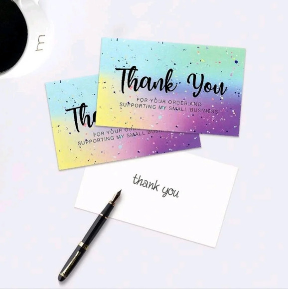 NEW Business Thank You Cards 50 PCS Shipping Packages Small Business Cardstock - Picture 3 of 3